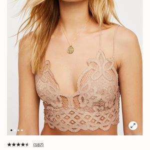 Free people adella bralette in latte size medium perfect condition